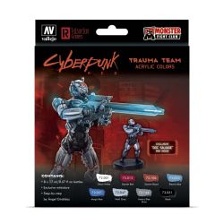 VALLEJO 72310 Game Color Zestaw 8 farb - Trauma Team by Cyberpunk Red Exclusive Doc Salvage