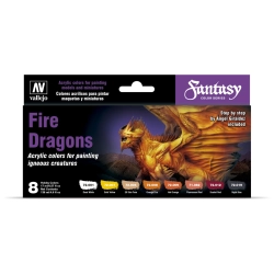 VALLEJO 72312 Game Color Zestaw 8 farb - Fire Dragons by Angel Giraldez