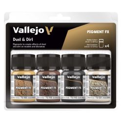 VALLEJO 73190 Zestaw 4 pigmenty - 35 ml Dust & Dirt