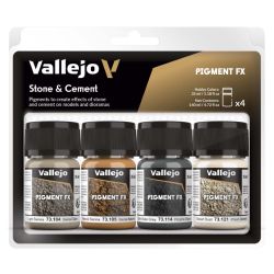 VALLEJO 73192 Zestaw 4 pigmenty - 35 ml Stone & Cement