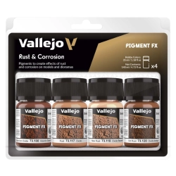 VALLEJO 73194 Zestaw 4 pigmenty - 35 ml Rust & Corrosion
