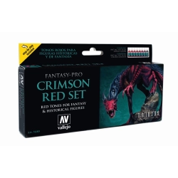 VALLEJO 74103 Pro Nocturna Zestaw 8 farb - Crimson Red Set