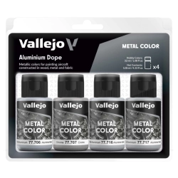 VALLEJO 77603 Zestaw Metal Color 4 farby - Aluminium Dope