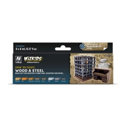 VALLEJO 80256 Wizkids Zestaw Premium 8 farb - Wood & Steel