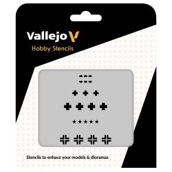 VALLEJO ST-AFV001 Szablon Assorted German WWII Tank Marks, 1:35