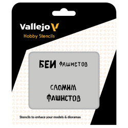 VALLEJO ST-AFV004 Szablon Soviet Slogans WWII nr 1, 1:35