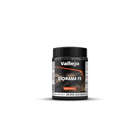 VALLEJO 26214 Earth Textures 200 ml Black Lava-Asphalt