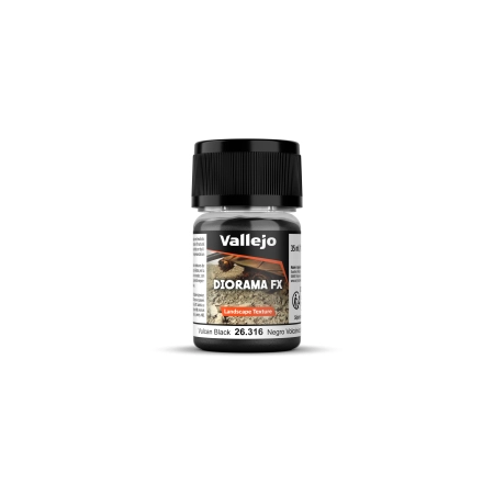 VALLEJO 26316 Diorama FX Lansc. Text. Vulcan Black 0,1 - 0,6 mm -  35 ml