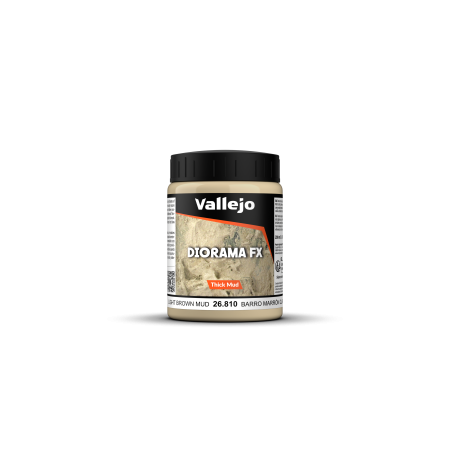 VALLEJO 26810 Thick Mud Textures 200 ml Light Brown Thick Mud
