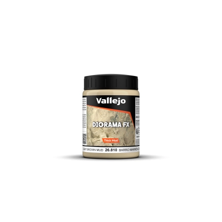 VALLEJO 26810 Thick Mud Textures 200 ml Light Brown Thick Mud