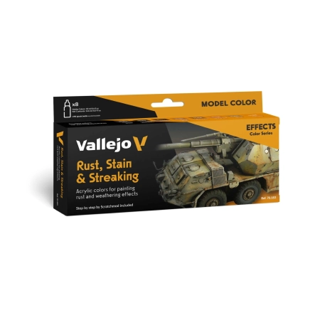 VALLEJO 70183 Model Color Zestaw 8 farb - Rust, Stain & Streaking by Scratchmod