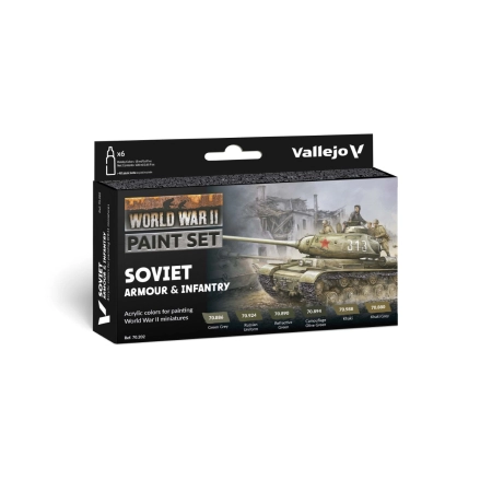 VALLEJO 70202 Zestaw World War II 6 farb - Soviet Armour & Infantry