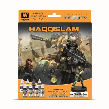 VALLEJO 70237 Zestaw Infinity Exclusive 8 farb + figurka Haqqislam