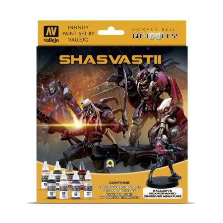 VALLEJO 70241 Zestaw Infinity Exclusive 8 farb + figurka Shasvastii Nox-Forward Obeserver