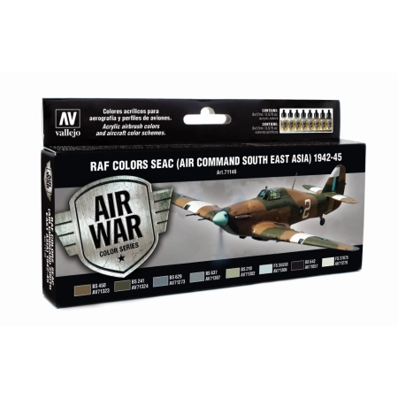 VALLEJO 71146 Zestaw Air War 8 farb - Seac (Air Command South East Asia) 1942-45