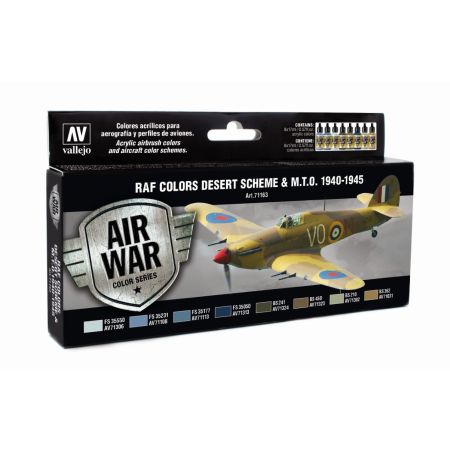 VALLEJO 71163 Zestaw Air War 8 farb - WWII RAF Desert