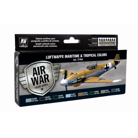 VALLEJO 71164 Zestaw Air War 8 farb - Luftwaffe Maritime And Tropical Colors