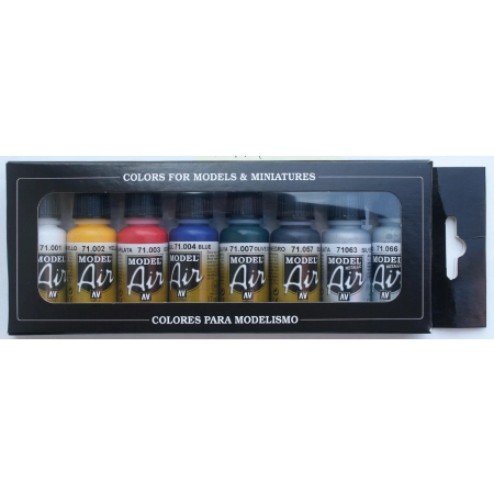 VALLEJO 71174 Model Air Zestaw 8 farb - Basic Colors