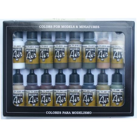 VALLEJO 71190 Model Air Zestaw 16 farb - German/Allied WWII