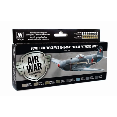 VALLEJO 71198 Zestaw Air War 8 farb - 1943  To 1945 - Great Patriotic War
