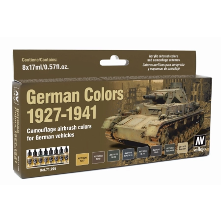 VALLEJO 71205 Model Air Zestaw 8 farb - German WWII Colors 1927-1941