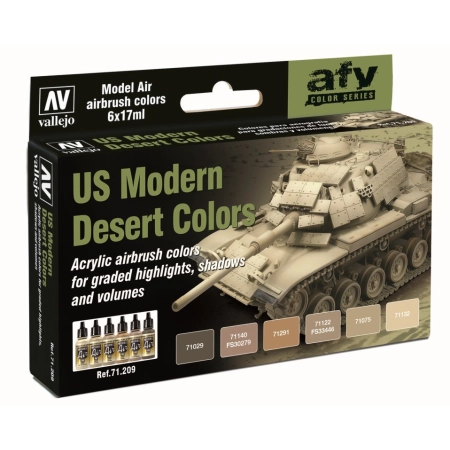 VALLEJO 71209 Model Air Zestaw 6 farb - US Modern Desert Colors