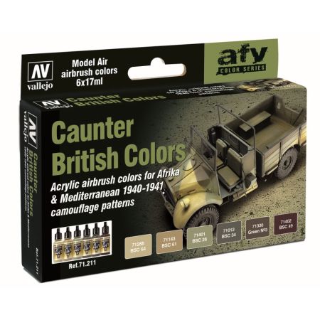 VALLEJO 71211 Model Air Zestaw 6 farb - British Caunter Colors