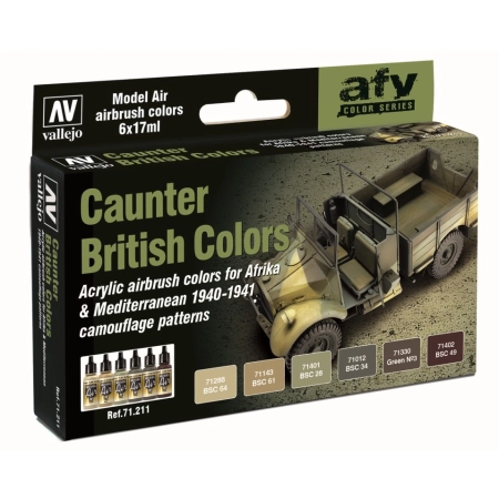 VALLEJO 71211 Model Air Zestaw 6 farb - British Caunter Colors