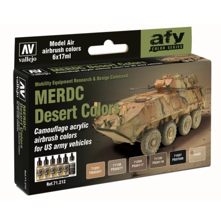 VALLEJO 71212 Model Air Zestaw 6 farb - MERDC Desert Colors