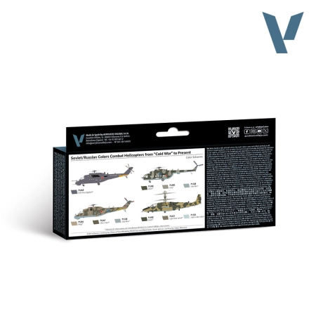 VALLEJO 71601 Zestaw Air War 8 farb - Soviet / Russian colors Combat Helicopters post WWII to present