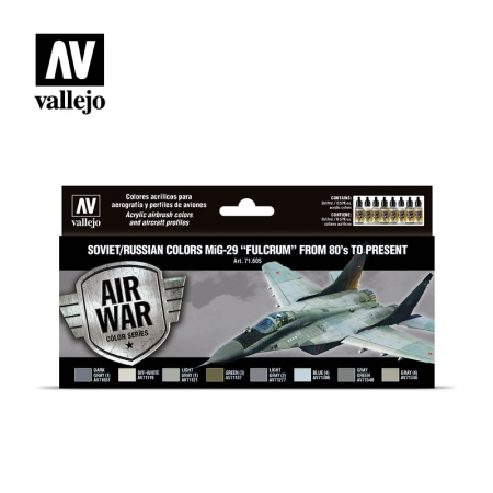 VALLEJO 71605 Zestaw Air War 8 farb - Soviet / Russian colors Mig-29 Fulcrum from 80's to present