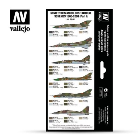 VALLEJO 71609 Zestaw Air War 8 farb - Soviet / Russian colors Tactical Schemes 1960-2000 (Part I)