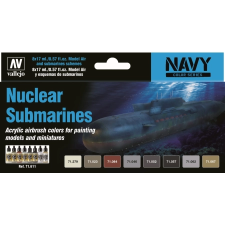 VALLEJO 71611 Zestaw Model Air 8 farb - Navy Nuclear Submarines