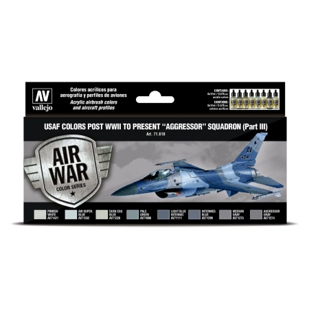 VALLEJO 71618 Zestaw Air War 8 farb - USAF colors post WWII to present Aggressor Squadron Part III