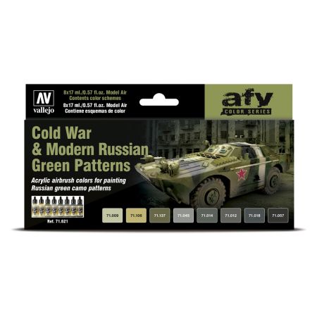 VALLEJO 71621 Zestaw Model Air 8 farb - Cold War & Modern Russian Green Patterns