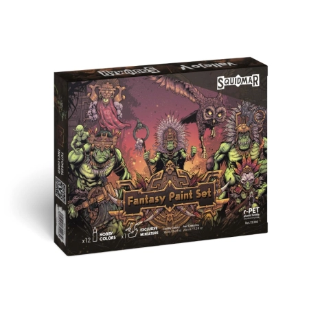 VALLEJO 72203 Fantasy Paint Set by Squidmar Miniatures 12 farb + figurka Myandar