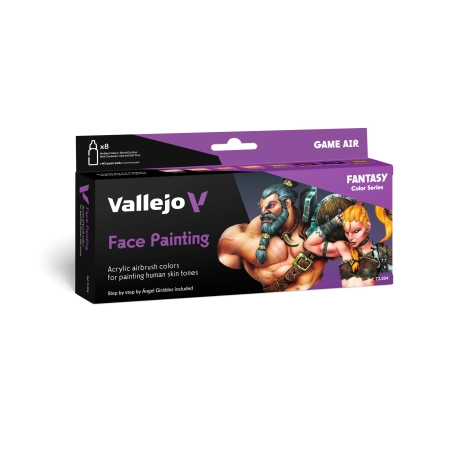 VALLEJO 72204 Game Air Zestaw 8 farb - Face Painting by A.Giraldez
