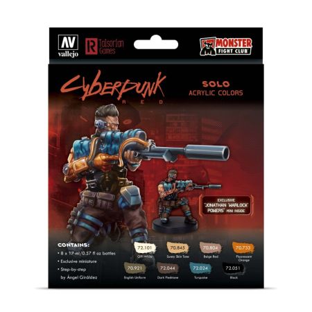VALLEJO 72309 Game Color Zestaw 8 farb - Cyberpunk Jonathan Warlock Powers miniature