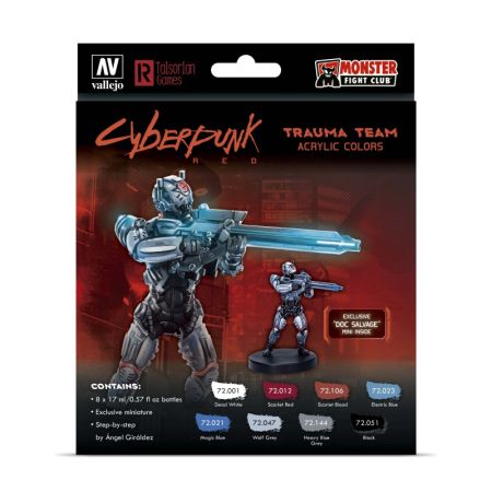 VALLEJO 72310 Game Color Zestaw 8 farb - Trauma Team by Cyberpunk Red Exclusive Doc Salvage