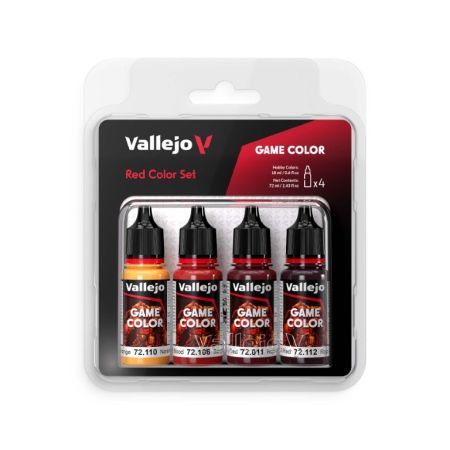 VALLEJO 72377 Game Color Zestaw 4 farb - Red Color