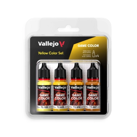 VALLEJO 72378 Game Color Zestaw 4 farb - Yellow Color