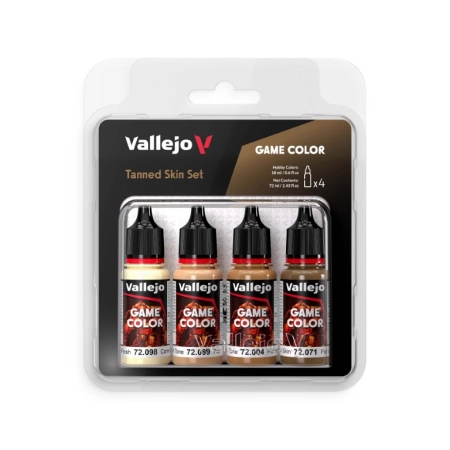 VALLEJO 72380 Game Color Zestaw 4 farb - Tanned Skin