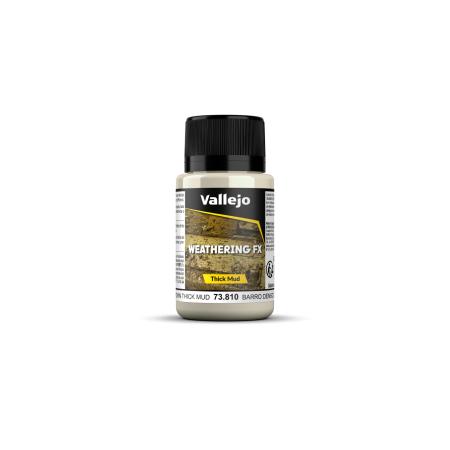 VALLEJO 73810 Weathering Effects 40 ml Light Brown Thick Mud