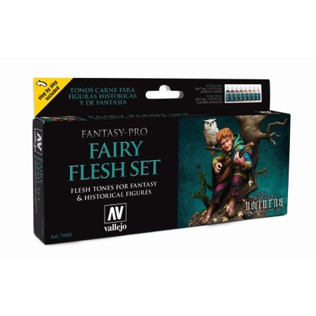 VALLEJO 74101 Pro Nocturna Zestaw 8 farb - Fairy Flesh Set