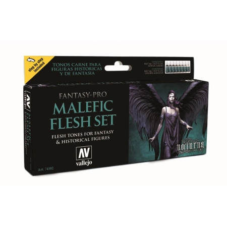 VALLEJO 74102 Pro Nocturna Zestaw 8 farb - Malefic Flesh Set
