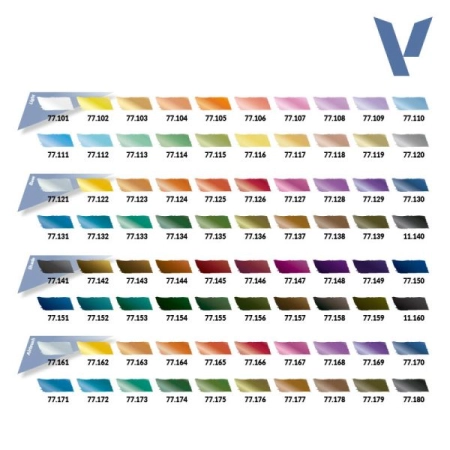 VALLEJO 77250 True Metallic Metal  Full Collection Case