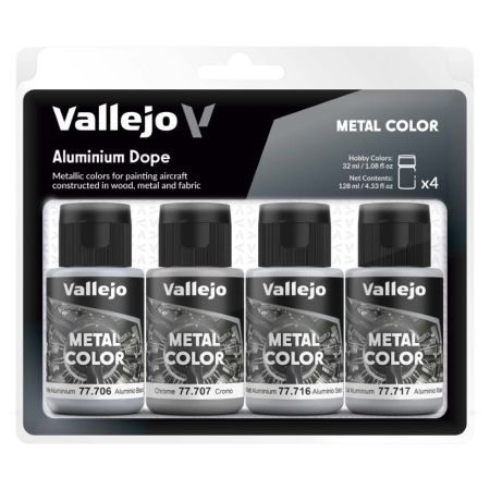 VALLEJO 77603 Zestaw Metal Color 4 farby - Aluminium Dope