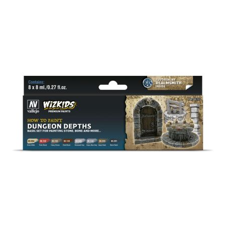 VALLEJO 80251 Wizkids Zestaw Premium 8 farb - Dungeon Dephts