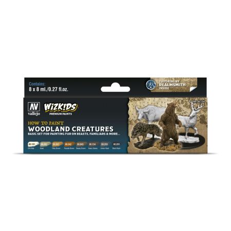 VALLEJO 80254 Wizkids Zestaw Premium 8 farb - Woodland creatures