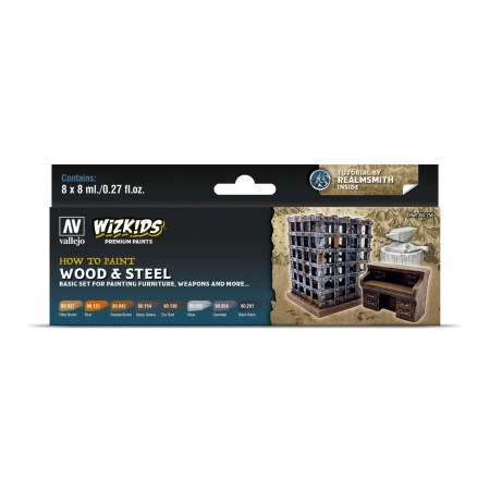 VALLEJO 80256 Wizkids Zestaw Premium 8 farb - Wood & Steel